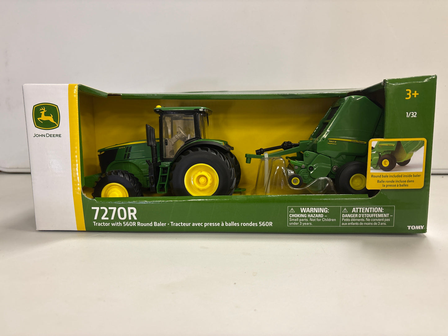 John Deere 7270R Tractor with 560R Round Baler