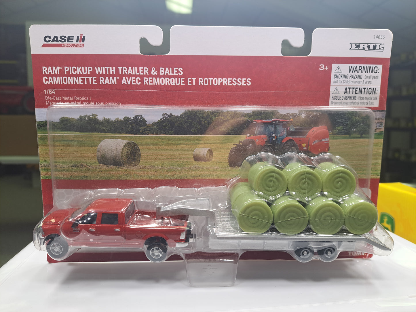 Ram Pickup w/Trailer & Bales