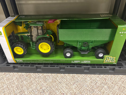 7430 Tractor with gravity wagon w/ lights and sound