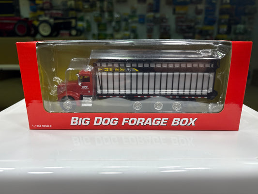 H&S Big Dog Forage Box on Red Peterbilt 385 Truck