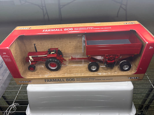 Case International Farmall 806 with Gravity Wagon