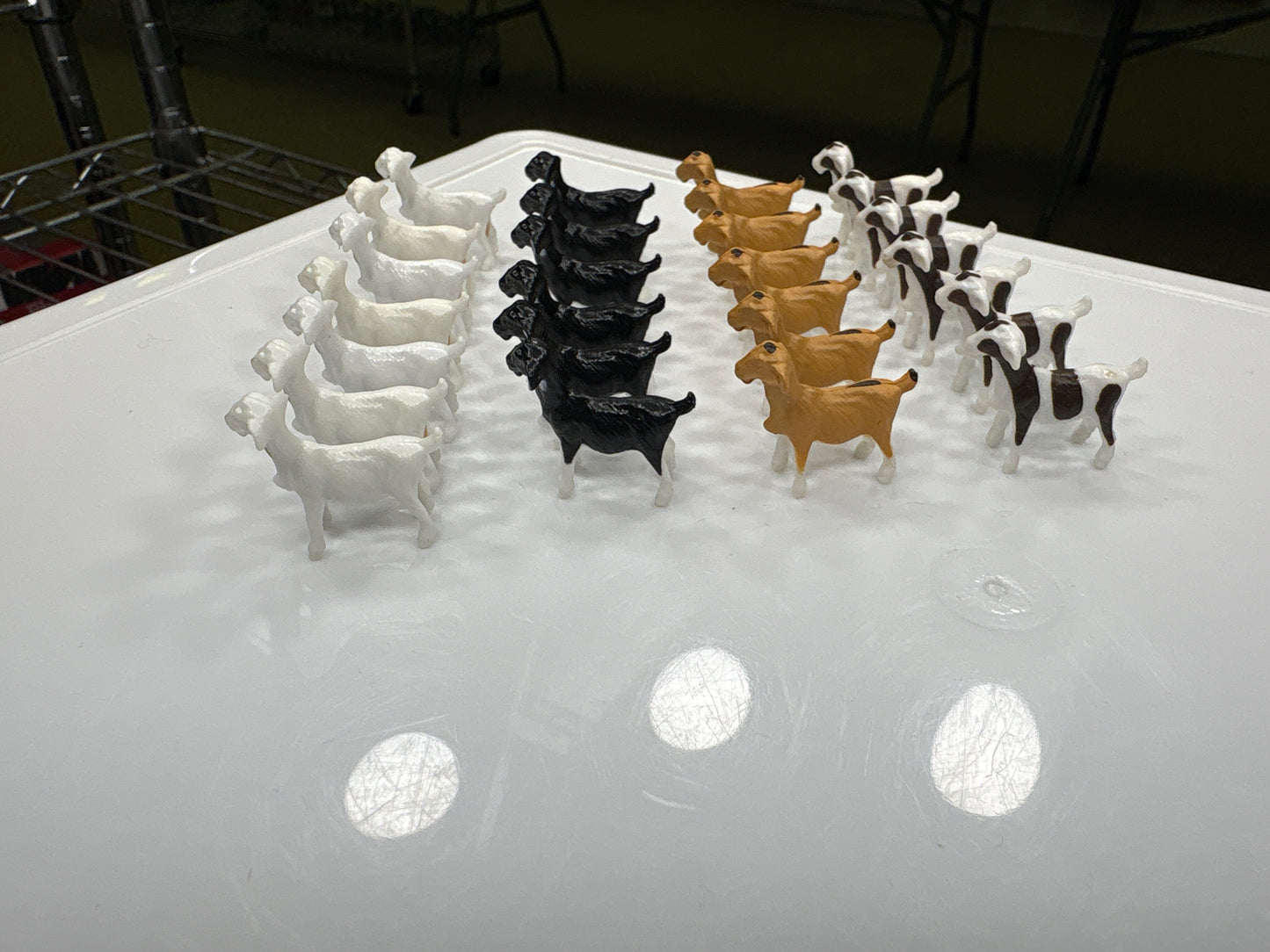 1/64 Scale Multicolored Goats 25 Pack