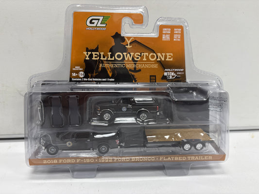 2018 Ford F-150 • 1992 Ford Bronco • flatbed trailer