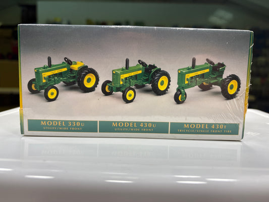 John Deere Historical Tractors Models 330u, 430u, and 430t