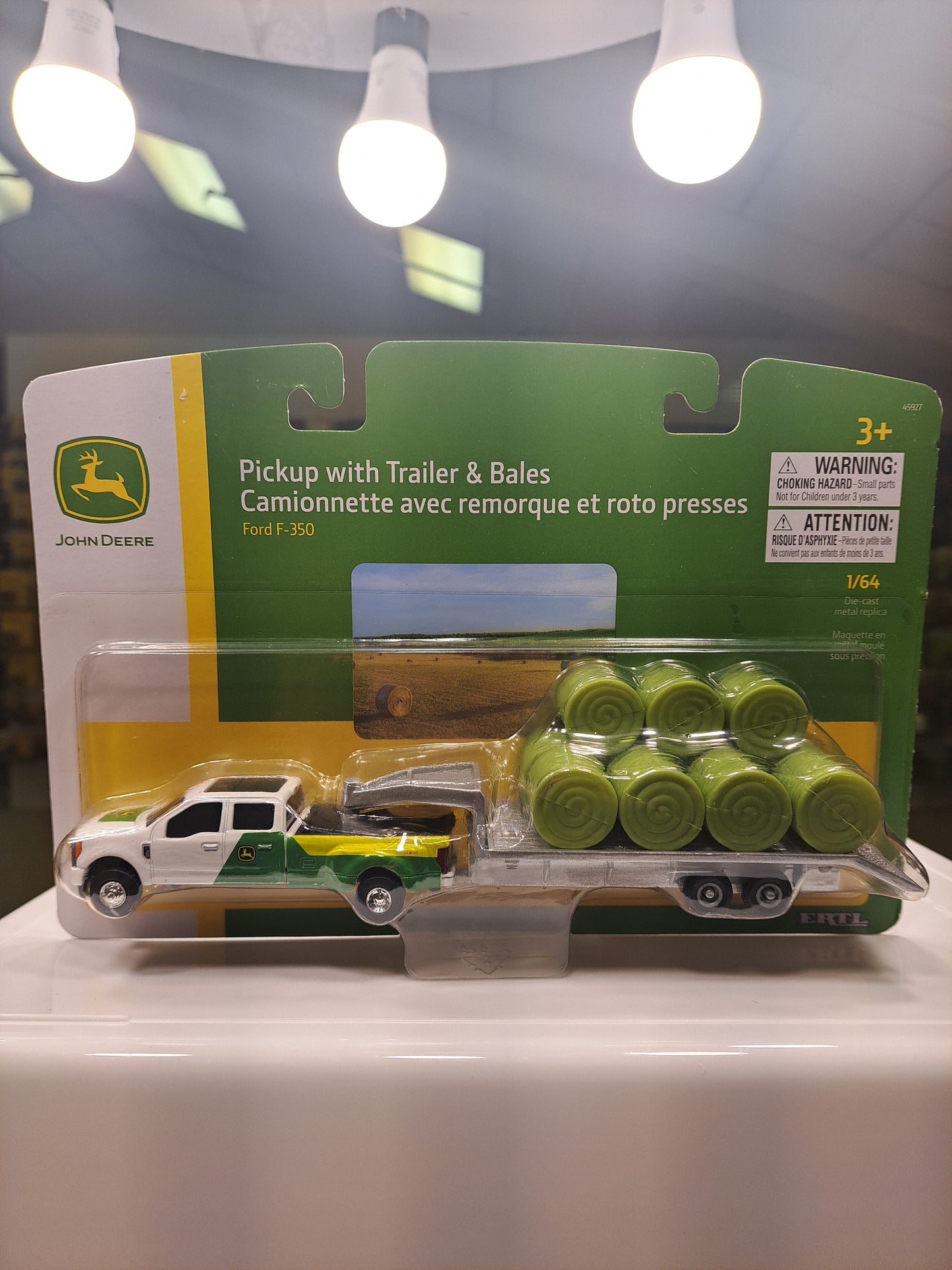 Pickup with Trailer & Bales