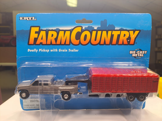 Dually Pickup w/Grain Trailer