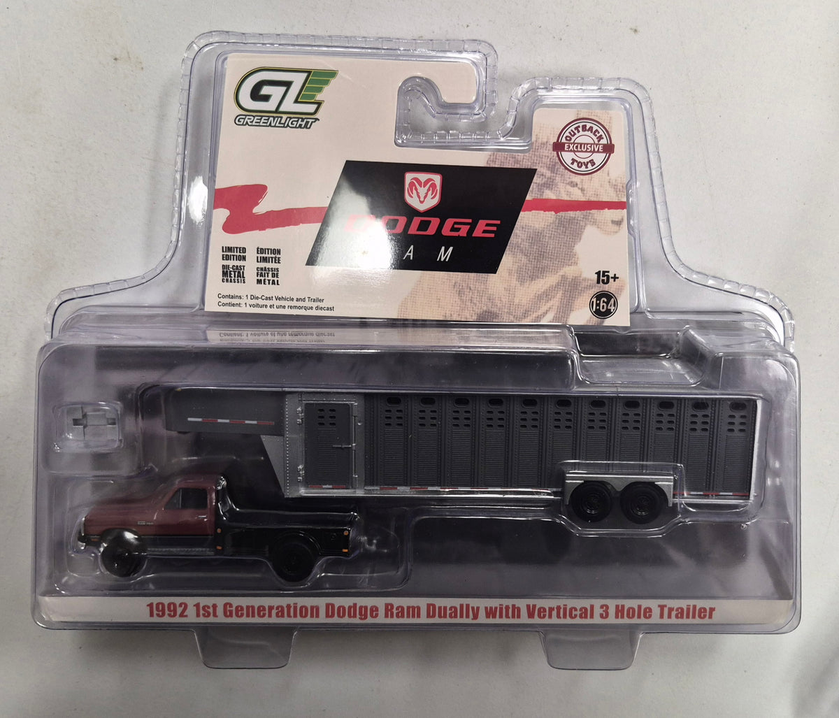 1992 1st Gen Dodge Ram Dually w/Vertical 3 hole trailer